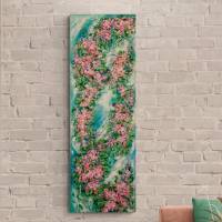 BLÜTEN-SERENADE - florales, abstraktes Gemälde auf Leinwand von Christiane Schwarz Bild 1