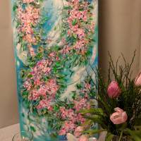 BLÜTEN-SERENADE - florales, abstraktes Gemälde auf Leinwand von Christiane Schwarz Bild 2