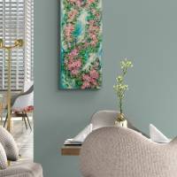 BLÜTEN-SERENADE - florales, abstraktes Gemälde auf Leinwand von Christiane Schwarz Bild 9
