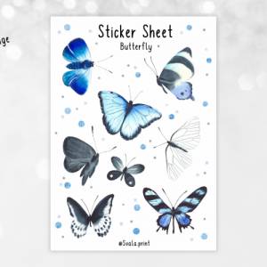 Sticker Schmetterlinge | Aufkleber Bulletjournal | Journal Sticker | Watercolor Bild 2