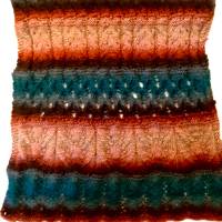 Kuschelweicher Schal mit Farbverlauf und Ajour Muster Bild 10