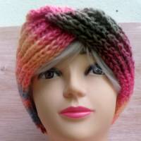 Stirnband für Frauen und Mädchen - handgestrickt, Knotenstirnband, Twister, extrabreit - "Der Winter kann kommen" Bild 5