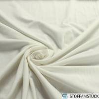 Stoff Baumwolle Single Jersey off-white T-Shirt Tricot dünn leicht weich dehnbar Bild 1