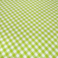 Stoff 100% Baumwolle 1 cm Zefir Karo lemon grün weiß kariert Kleiderstoff Dekostoff Blusenstoff Bild 2
