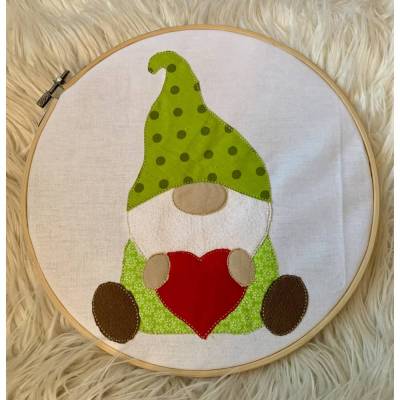 Stickdatei Doodle Wichtel Boy mit Herz  Set 904