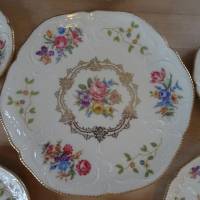 Servierplatte mit 6 dazugehörenden Tellern in einzigartigem Design und Dekor. "Sanssouci" - Rosenthal Selb Germa Bild 1