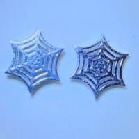 Ohrstecker aus Edelstahl in der Form eines Spinnennetz Bild 3