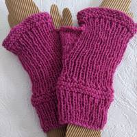 Fingerlose Handschuhe - Pulswärmer in pink Bild 1