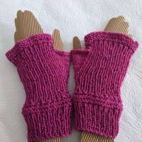 Fingerlose Handschuhe - Pulswärmer in pink Bild 2