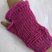 Fingerlose Handschuhe - Pulswärmer in pink Bild 4