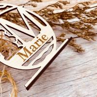 Osterdeko personalisiert aus Holz | Tischdekoration mit graviertem Namen | individuelles Osterei | Osterei für den Tisch Bild 5