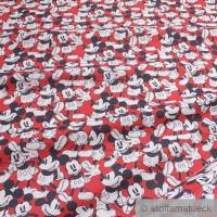 Stoff Baumwolle rot Mickey Mouse Walt Disney Baumwollstoff Bild 1