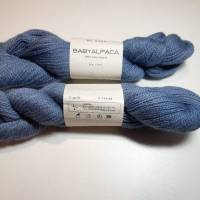 25 % Rabatt: 50 g Strang Babyalpaca, BC Garn, LL 250 m, Farbe 16 hell-jeansblau Bild 1