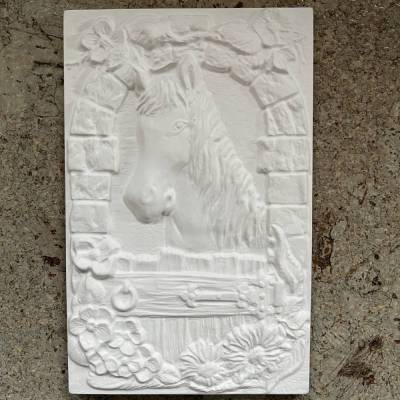 Pferde - 1 großes Relief  ca. 23 x 14,50 cm  mit Anhänger