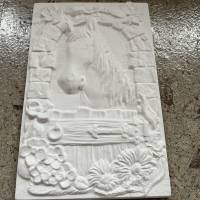 Pferde - 1 großes Relief  ca. 23 x 14,50 cm  mit Anhänger Bild 2