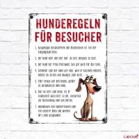 Hunde-Dekoschild HUNDEREGELN, wetterbeständiges Wandschild Bild 2