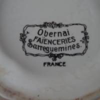 Grüße aus dem Elsass in Form einer Zuckerdose. Obernai Faienceries Sarreguemines France Bild 10