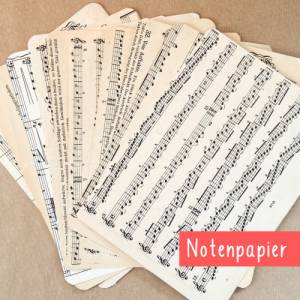 10 alte Notenblätter | A5 | antikes Notenpapier aus den 1910er Jahren | vintage Bastelpapier Bild 1