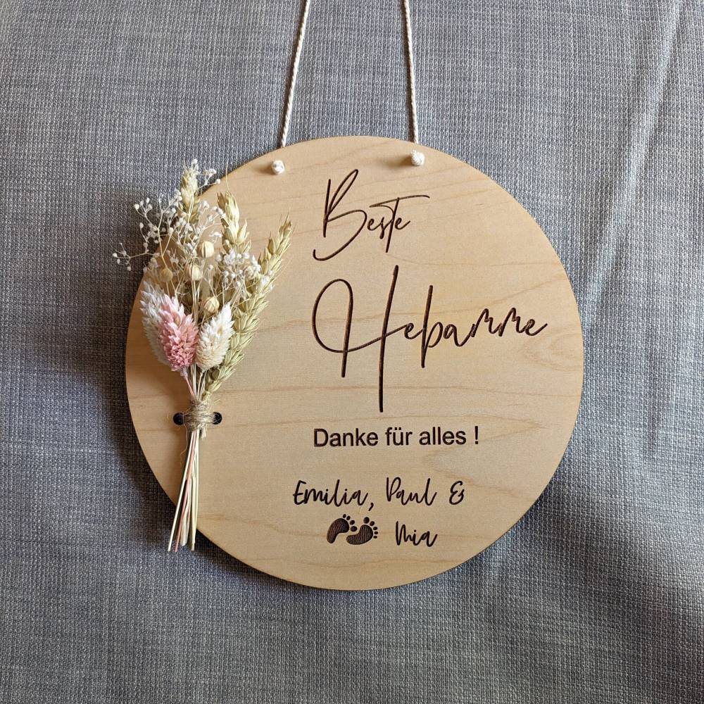 Hebamme Geschenk , Danke für die beste Hebamme, Personalisiert,