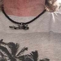 Halskette mit Taucher Anhänger aus Oxyn Perlen in schwarz UNIKAT Schmuckstück Schmuck Geschenkidee Bild 7