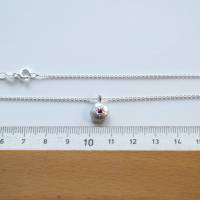 Silber Anhänger mit Rubin Sternchen Glücksstein im Nugget Stil mit Kette 45 cm Länge Bild 4