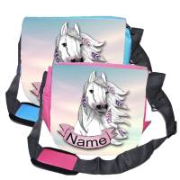 Kindergarten Rucksack oder Tasche Motiv Pferd mit Name / Personalisierbar / Blau / Rosa Bild 4