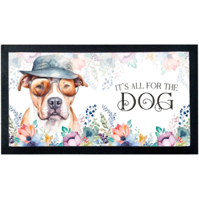 Napfunterlage AMERICAN STAFFORDSHIRE TERRIER mit rutschfester Rückseite aus Gummi