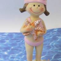 1 Mädchen oder Junge  im Rettungsring - Schwimmreifen oder -  zum dekorieren oder  zum basteln von Geschenkdeko Urlaub, Bild 8