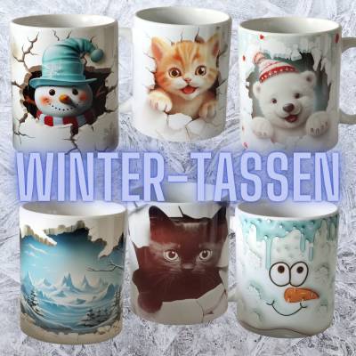 Winter-Tasse für alle, die eine heiße Tasse Tee oder Kakao lieben, Keramik-Tasse, Kaffee-Becher,Tee-Pott