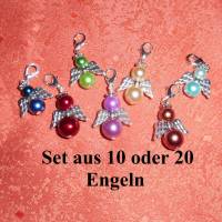 Perlenengel mit Karabiner und runden Perlen im 10-er oder 20-er Set Bild 1