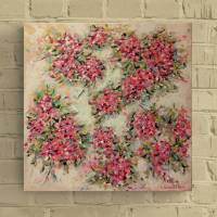 BLÜTEN-ROMANZE - florales, abstraktes Gemälde auf Leinwand von Christiane Schwarz Bild 1