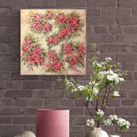 BLÜTEN-ROMANZE - florales, abstraktes Gemälde auf Leinwand von Christiane Schwarz Bild 3