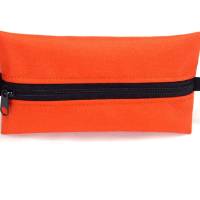 Täschchen ORANGE mit Zipper schwarz, Outdoorstoff wetbag TaTüTa Kleinkram Inhalator Kosmetik, by BuntMixxDESIGN Bild 3