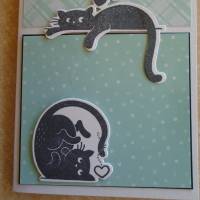 Glückwunschkarte Geburtstagskarte Grußkarte Katze Katzen Katzenfan Bild 3