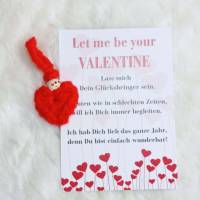 Mini Herzchen, Glücksbringer zum Valentinstag mit Gedicht Bild 6