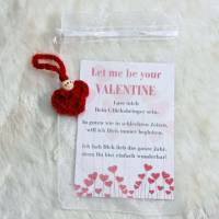 Mini Herzchen, Glücksbringer zum Valentinstag mit Gedicht Bild 7