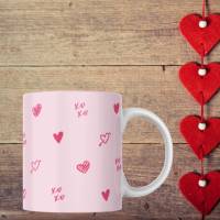 Kaffeetasse mit Aufdruck Love, Kaffeebecher als Valentinstag Geschenk, Kaffeetasse weiß Geschenk für die Freundin Bild 2