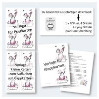 Osterkarten zum Ausdrucken, Schöne Grüße von Osterhasen, Karte Ostern Osterhase rosa, DIY digital download PNG PDF Bild 2