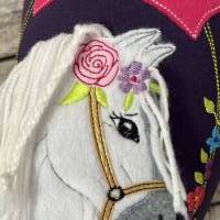 zauberhafte Schultüte / Zuckertüte in Lila mit Pferd Wollmähne 3D (B-ware) Bild 4
