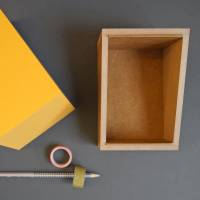 SAMMELBOX, Box mit Deckel in verschiedenen Farben, leer, Schachtel mit schrägem Deckel, Kiste zum Aufbewahren, Kasten zu Bild 2