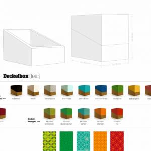 SAMMELBOX, Box mit Deckel in verschiedenen Farben, leer, Schachtel mit schrägem Deckel, Kiste zum Aufbewahren, Kasten zu Bild 9