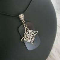 Keltische Knoten Kette als Raute im Wikinger Look mit Erkennungsmarke zum Gravieren/ Halskette mit Anhänger Bild 6
