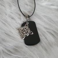 Keltische Knoten Kette als Raute im Wikinger Look mit Erkennungsmarke zum Gravieren/ Halskette mit Anhänger Bild 7