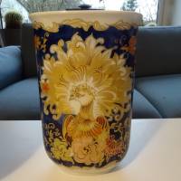 Phantasievolldekorierte Vase aus der Serie "Fantasia" von Kaiser. Echt Kobalt.  Höhe: 18 cm Bild 2