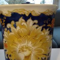 Phantasievolldekorierte Vase aus der Serie "Fantasia" von Kaiser. Echt Kobalt.  Höhe: 18 cm Bild 3