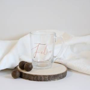 Personalisiertes Teeglas | Glas mit Namen | Geschenkidee | Geschenk Geburtstag | personalisiertes Sektglas | Personalisi Bild 1