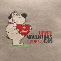 Liebesbisse: Hundemotiv Valentinskissen für Verliebte Handgemacht Bild 3