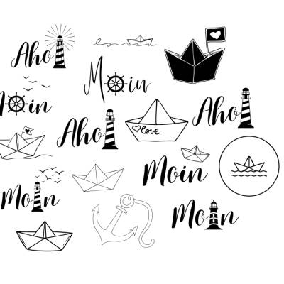 German Nautical Bundle Plotterdatei - SVG Download Datei - Plotterdatei - Basteln - DIY - Cricut  - Ahoi