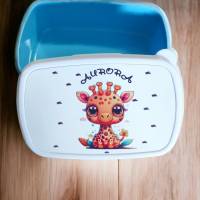 Lunchbox, Brotdose personalisiert Giraffe Bild 2