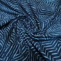 Stoff Baumwolle Jersey grafisches Muster Spinnennetz Design blau marine türkis Kleiderstoff Kinderstoff Bild 4